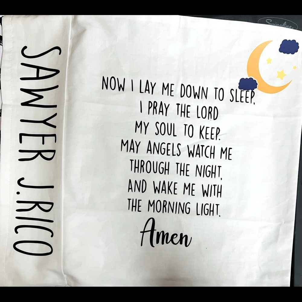 Personalized toddler pillowcase
